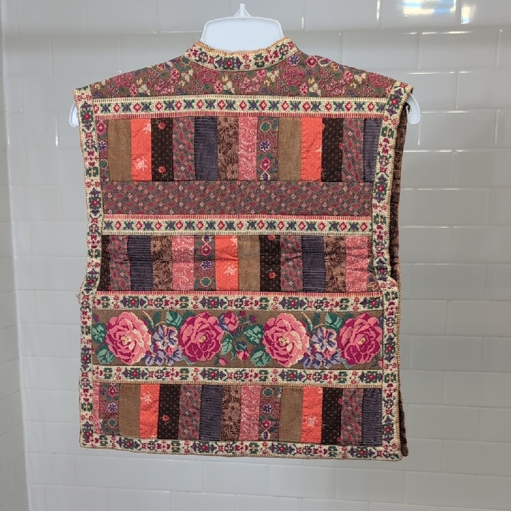 Floral Patchwork Vest - Multicolor - image 3